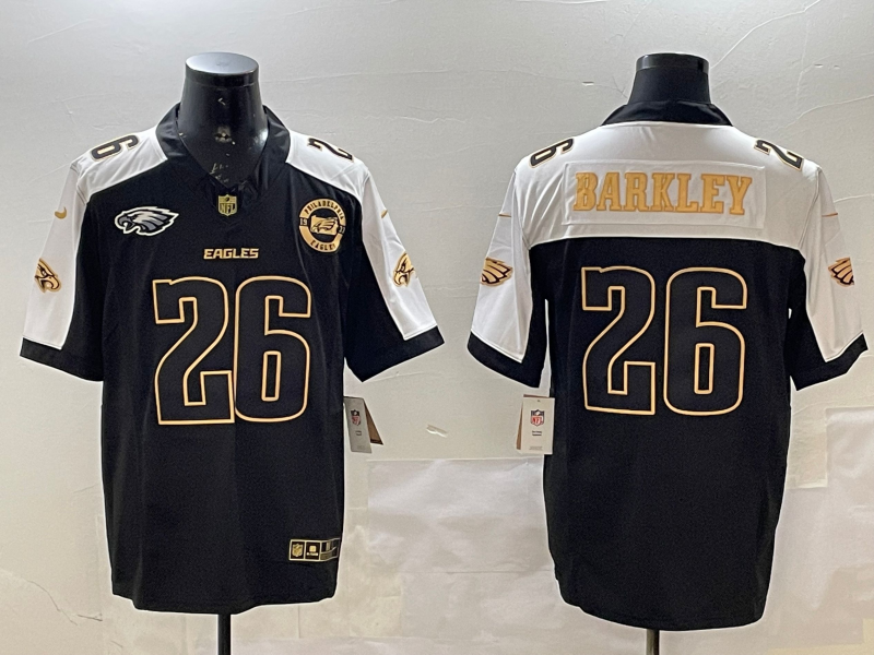 en Philadelphia Eagles #26 Barkley black Nike Thanksgiving NFL 2025 Jersey 001